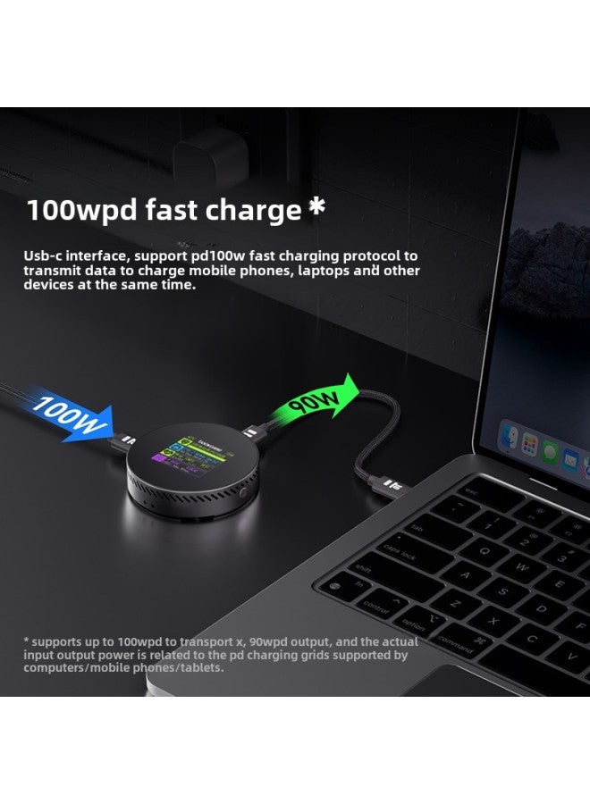 Dockcase Docese Magnetic Hard Disk Box PD Power Supply Visualization Screen 2242 NVMe 10GBPS-Color: Magsafe Magnetic Suction + Visual Screen + 15w Power Supply  - Image 4