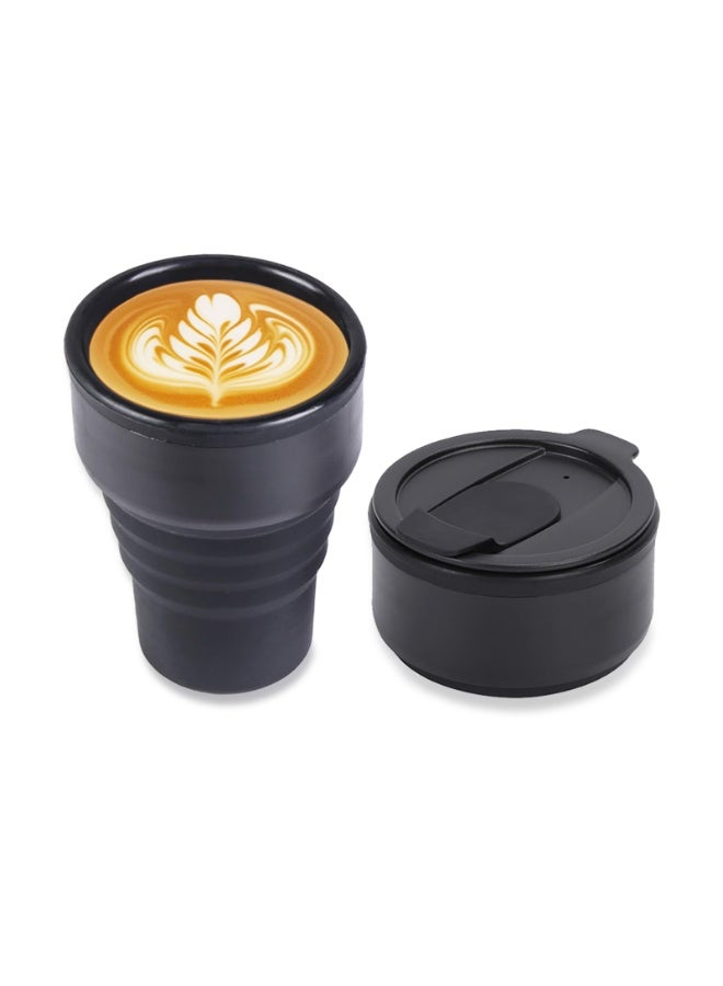 CMGTYYD. كوب سفر قابل للطي، سعة 375 مل/13 أونصة - زجاجة سيليكون قابلة لإعادة الاستخدام بحجم الجيب للمشروبات الساخنة والباردة - مثالية للتخييم والمشي لمسافات طويلة - آمنة للاستخدام في غسالة الأطباق والميكروويف - Image 1