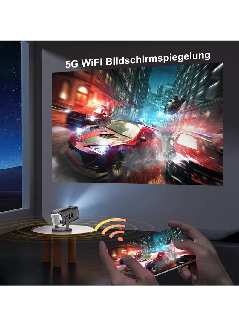 JAJEEK Mini Projector – Full HD 720P Bluetooth Projector with 4K Support Auto Focus & Auto Trapezoidal Correction for Home Cinema/Outdoor Use, Compatible with TV Stick, X-Box, DVD, Laptop, Smartphone – Compact & Portable - Image 3