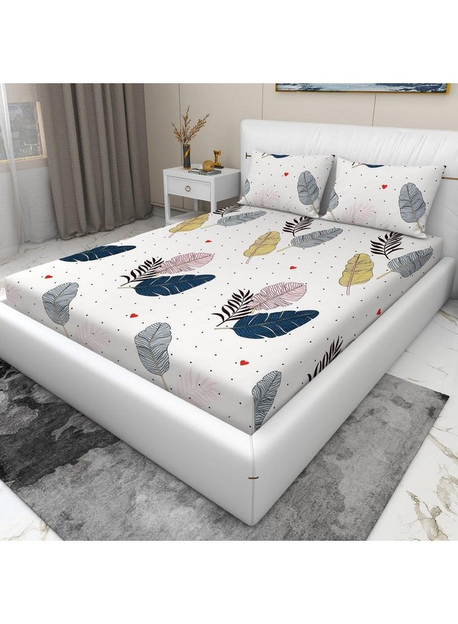 RD TREND Presents Bedsheet for Double Bed 210 TC, Size- 90/100 Inchs (228/254 CM),Polycotton Double Bed bedsheet with 2 Pillow Covers(18/28 Inchs) Color-Multi Pattern- Pankh - Image 5