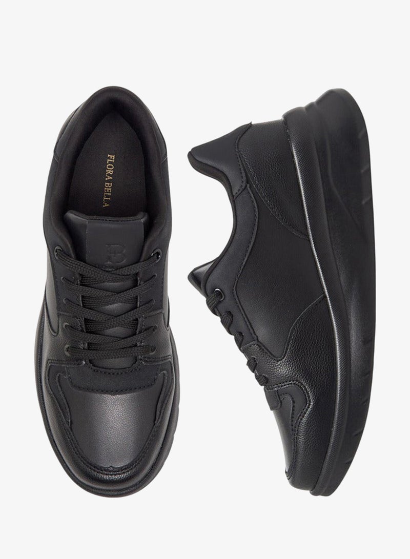 Flora Bella By Shoexpress Women's Panelled Lace-Up Sneakers - Image 3