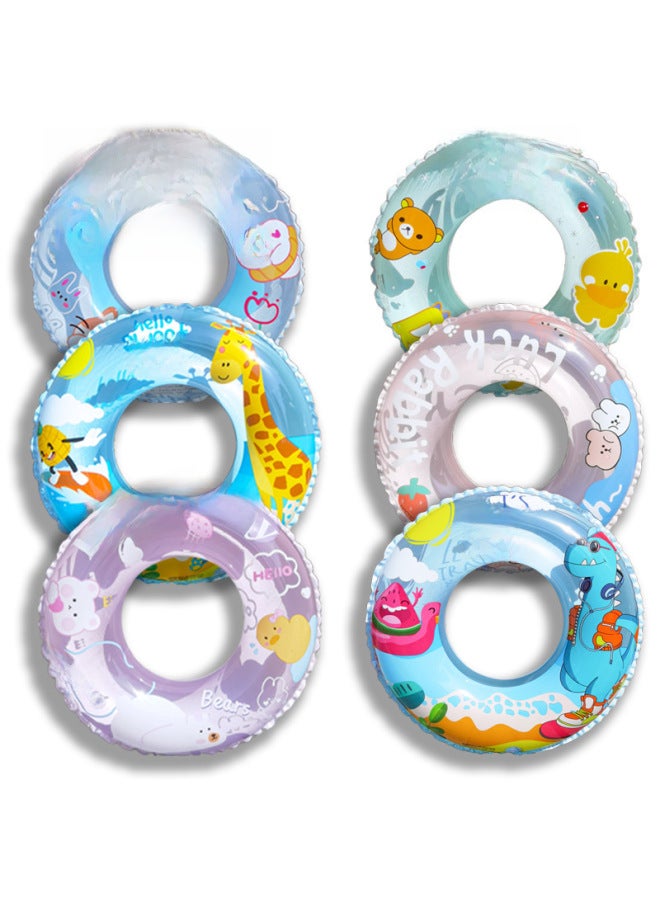 general Swimming Ring Children's Swimming Ring Baby Boy Boy Girl Swimming Ring Buoyancy Ring Inflatable Thick Cartoon Underarm Ring-Outer Diameter After Inflation:60#-Inside Diameter After Inflation:sequine - Image 3