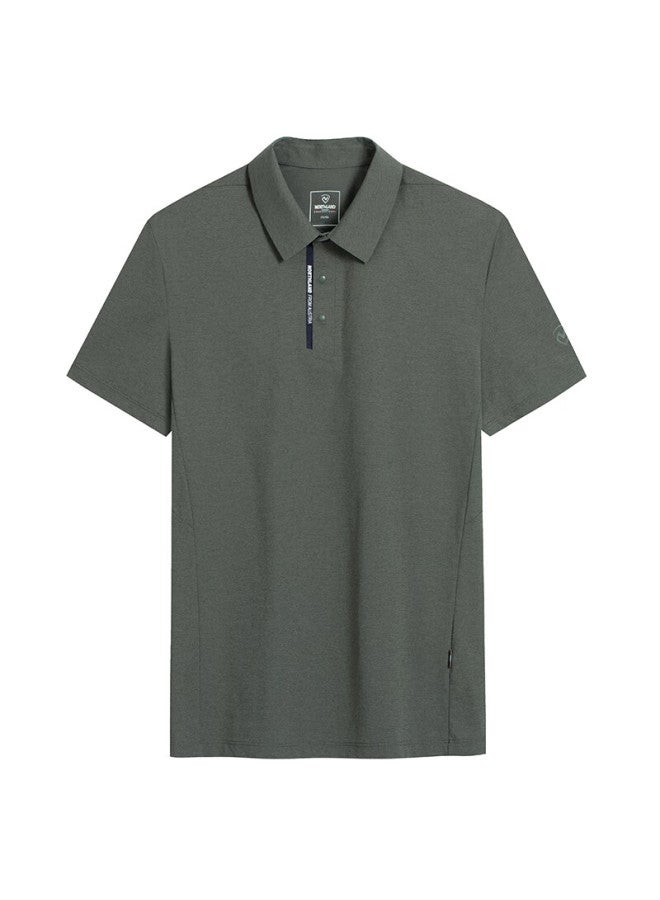 NorthLand New Men'S Moisture-Wicking Quick-Dry Polo Shirt Outdoor Sun Protection Elastic Antibacterial Turn-Down Collar Short Sleeve T-Shirt Men - Image 2