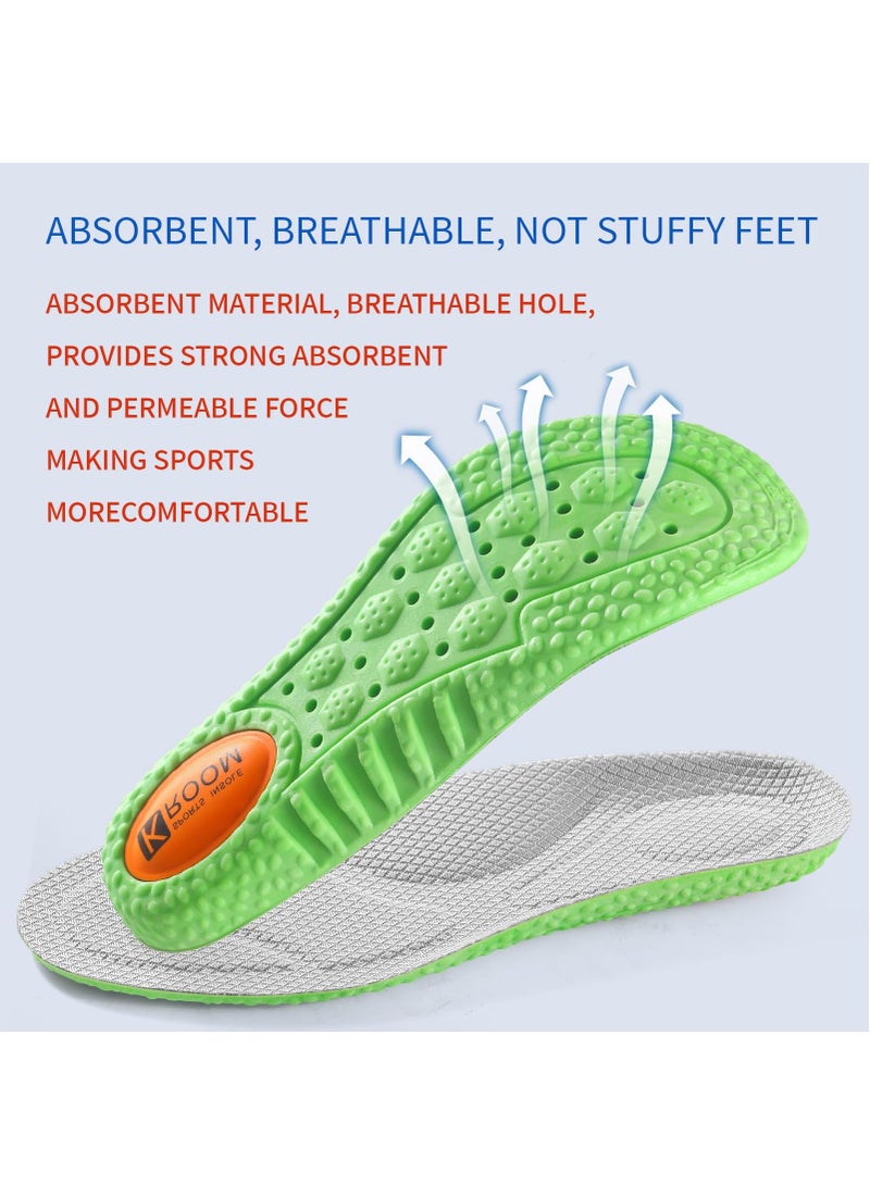 Zikra Shoe Insoles for Men Women,Comfortable Sports Shoe Inserts Memory Foam Insoles,for Shock Absorption and Relieve Foot Pain,Plantar Fasciitis Arch Support Insoles Size: Men's 6.5-7 / Women's 8.5-9 - Image 3