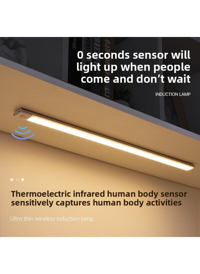 Generic - LED Ultra-thin Smart Magnetic Patch Induction Wardrobe Light Wireless Type-c Charging Simple Dimmable Induction Light-Specifications:15CM Warm Light Magnetic Induction Cabinet Light - Image 1