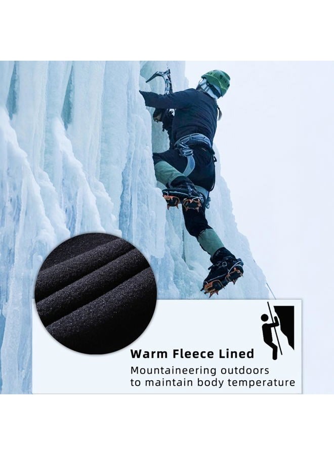 BenBoy Women's Outdoor Waterproof Windproof Fleece Slim Cargo Snow Ski Hiking Pants, Black, XS - Image 3
