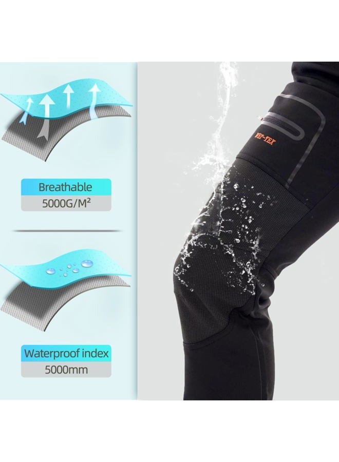 BenBoy Women's Outdoor Waterproof Windproof Fleece Slim Cargo Snow Ski Hiking Pants, Black, XS - Image 5