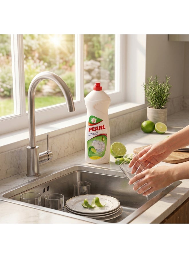 Pearl Dishwash Liquid Lime 1.5L Promo Pack Strong Grease Removal Dishwashing Soap Soft on Hands Kitchen Cleaner  2 x 750 ml, 1.5 L - Image 4