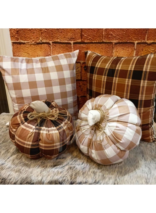This 3D pumpkin cushion is perfect for autumn! It's absolutely gorgeous and even more beautiful than the pictures, I guarantee it! 🤩  Pumpkin diameter: 25cm  The plain pumpkin is made of faux fur, and the patterned pumpkin is made of soft velvet.
