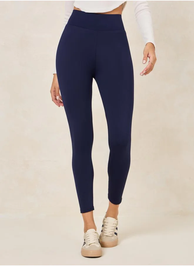 Styli Basic Wide Waistband Leggings