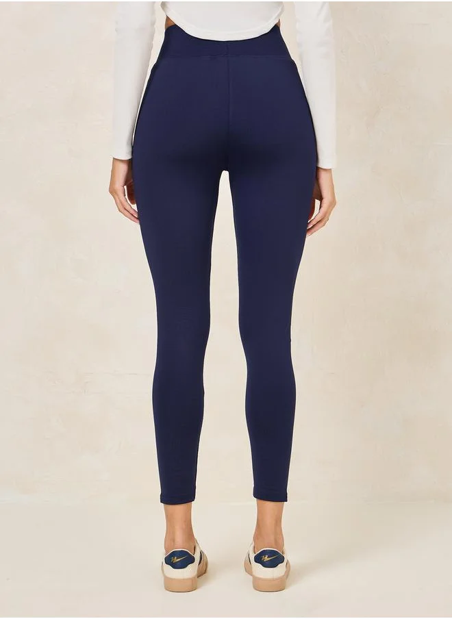 Styli Basic Wide Waistband Leggings
