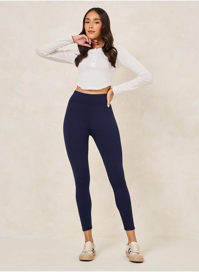 Styli - Basic Wide Waistband Leggings - Image 1