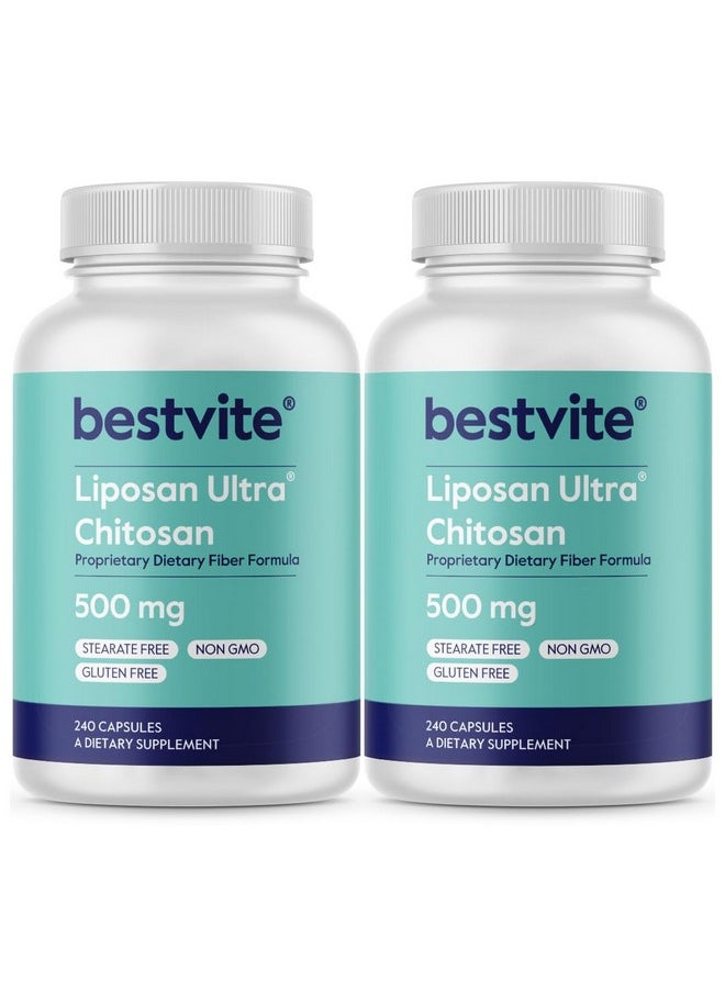 BESTVITE Liposan Ultra Chitosan 500mg (480 Capsules) (240 x 2) - Patented Faster Acting Than Regular Chitosan - No Stearates - No Fillers - pzsku/ZAB6012FD7FBC70256208Z/45/_/1739881996/ed61c475-b244-4c45-aaeb-f10699782621