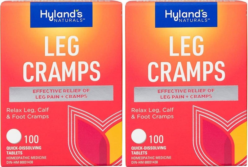 Hyland's Leg Cramp Tablets Natural Relief of Calf Leg and Foot Cramp Quick Dissolving Tablets 100 Count 2 Pack - Image 1