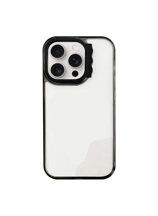 اس-توب جراب لهاتف iPhone 15 Pro Max، جراب هاتف هجين من البولي يوريثين الحراري بتصميم دائري مموج ملون - Image 1