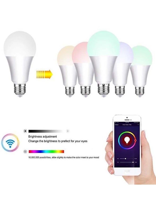مصباح إضاءة LED ذكي بجهاز تحكم عن بُعد أبيض 13.5x6.5x6.5سم - Image 2