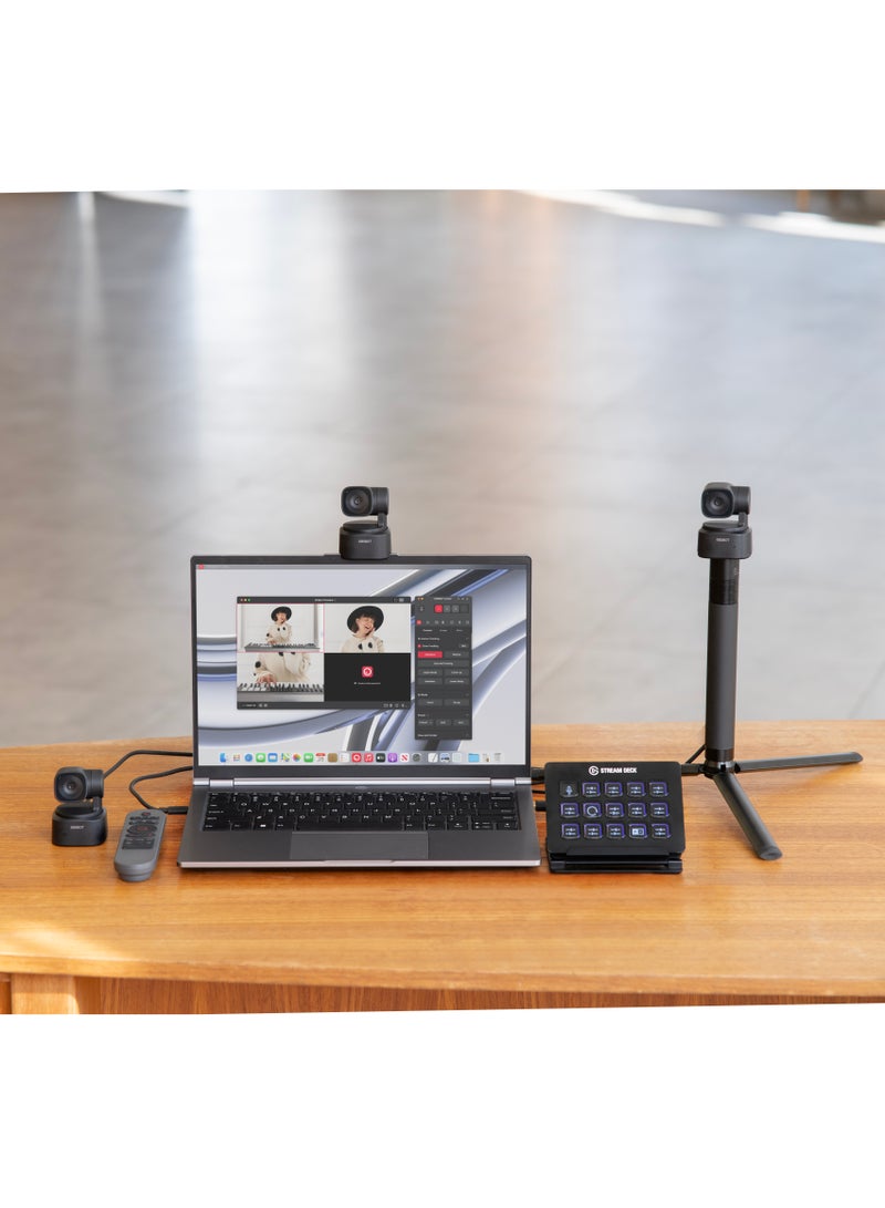 Tiny SE 1080P 100FPS Webcam for PC, AI Tracking PTZ Streaming Camera with 1/2.8" Sensor, Gesture Control, Dual ISO, Staggered HDR, Web Camera for Desktop Computer, Laptop, Meeting, Video Calls.