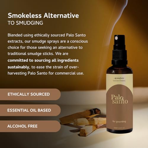 Aromafume Palo Santo Smudge Spray for Protection & Energy Clearing (0.33 Ounce) - Clean, Smoke-free, Non Toxic alternative to Incense & Smudges - Image 5