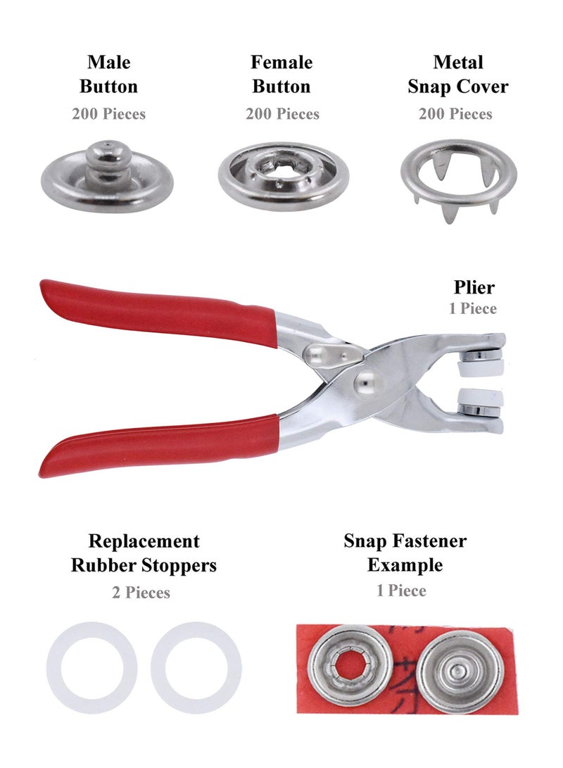 Y&D Snaps Buttons with Fastener Pliers Press Tool Kit for Sewing Snap Fasteners DIY CraftingSewing Clothes Romper Bib Crafting - Image 3