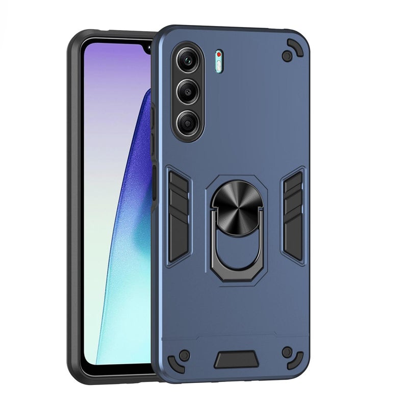 HuHa Case Cover For Tecno Camon 40 Pro 5G Shockproof Metal Ring Holder Phone Case(Blue) - Image 1