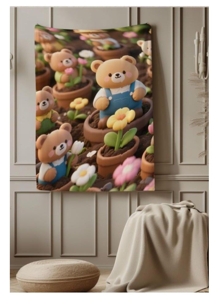 عام بطانية رقيقة من الفانيلا الكرتونية للأطفال أو الطلاب (دافئة ومريحة ومناسبة للنوم والألعاب) 100 سم * 150 سم - Image 3