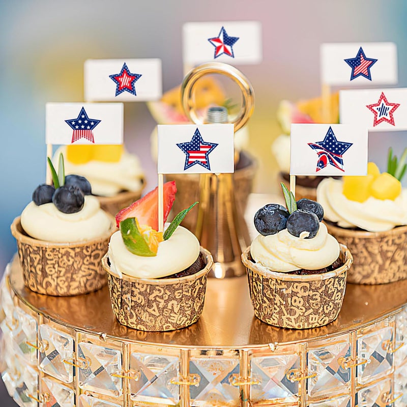Bueake Patriotic Stickers 500 Pcs, 1.5" Memorial Day Stickers, 4th of July Stars Label (Blue) - Image 5