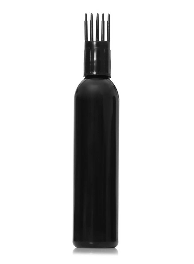 Flora Fresh Empty Cosmetic Containers For Shampoo Bottle, Hair Oil Bottle With Comb Applicator Cap, Black Color/Dispenser, 100ml (Set of 3) - Image 1
