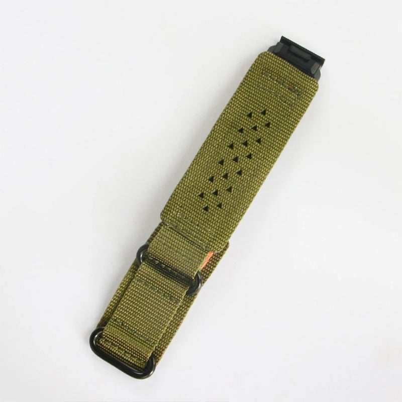 Bluejw Nylon Braided Woven Watch Band 20mm 22mm, Breathable Leather Replacement Strap for Garmin Fenix 7 5 6 Smart Watch - Image 5
