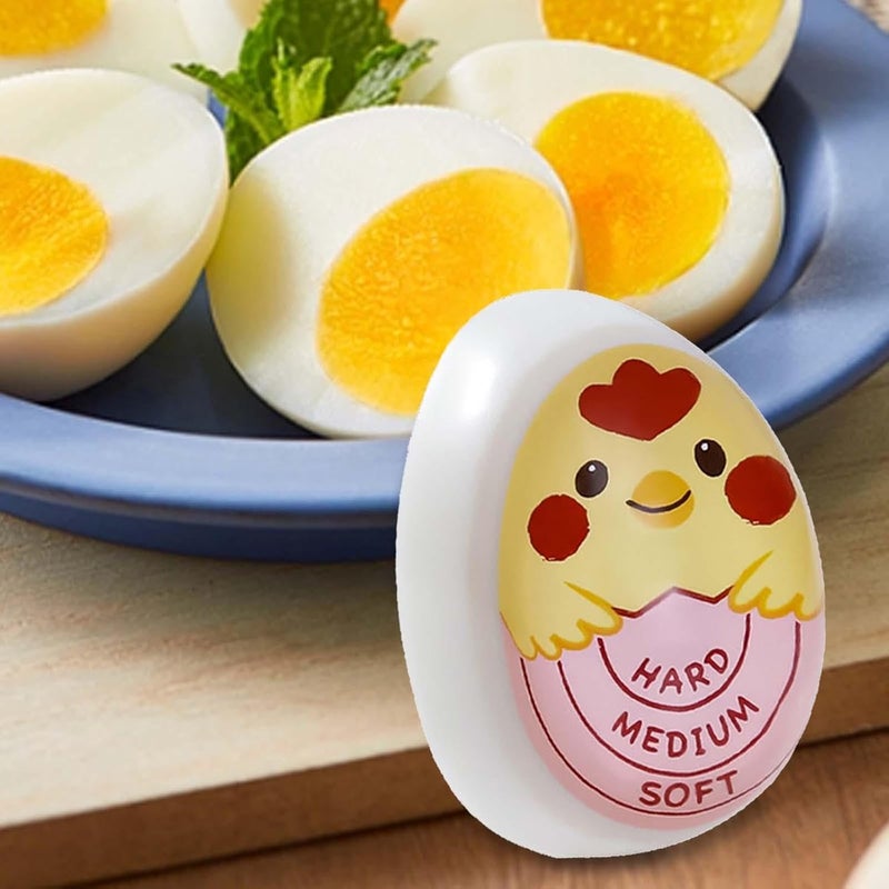 2xEgg Boiler Timer Display لعرض درجة نضج البيض مع أداة لسلق البيض تغير لونها، متعددة الألوان، 3 قطع - Image 5
