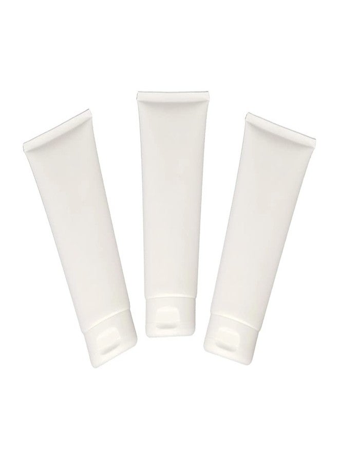 Quupy 12PCS Refillable Empty Plastic Tubes White Cosmetic Storage Containers Plastic Soft Tubes Bottle for Package Facial Cleanser Hand Cream Cosmetic Lotion(100ML) - Image 3