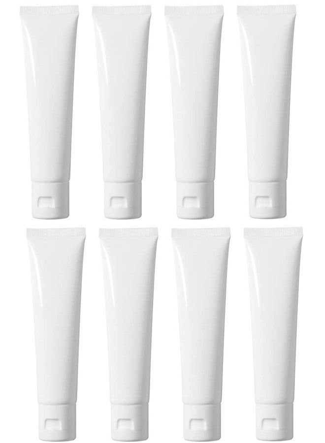 Quupy 12PCS Refillable Empty Plastic Tubes White Cosmetic Storage Containers Plastic Soft Tubes Bottle for Package Facial Cleanser Hand Cream Cosmetic Lotion(100ML) - Image 1