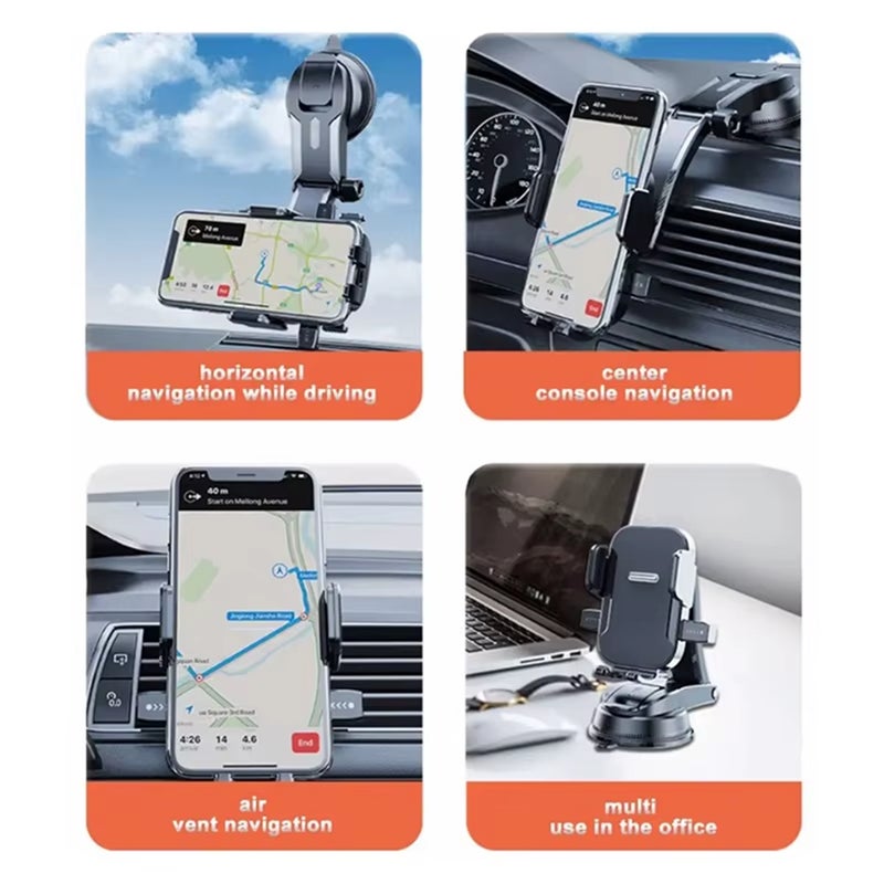Car Mount: 3-7 Inch Lightweight Design - Nano Suction Stability Adjustable Holder for Dashboard, Air Vent, Front Windscreen Navigation & Daily Use - Image 3