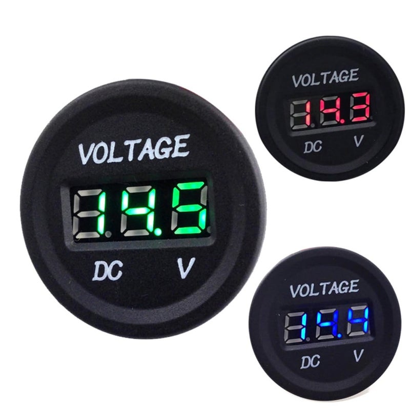 Portable Green LED Digital Voltmeter 24V Voltage Socket Durable Flame Resistant Easy Read Display - Image 2