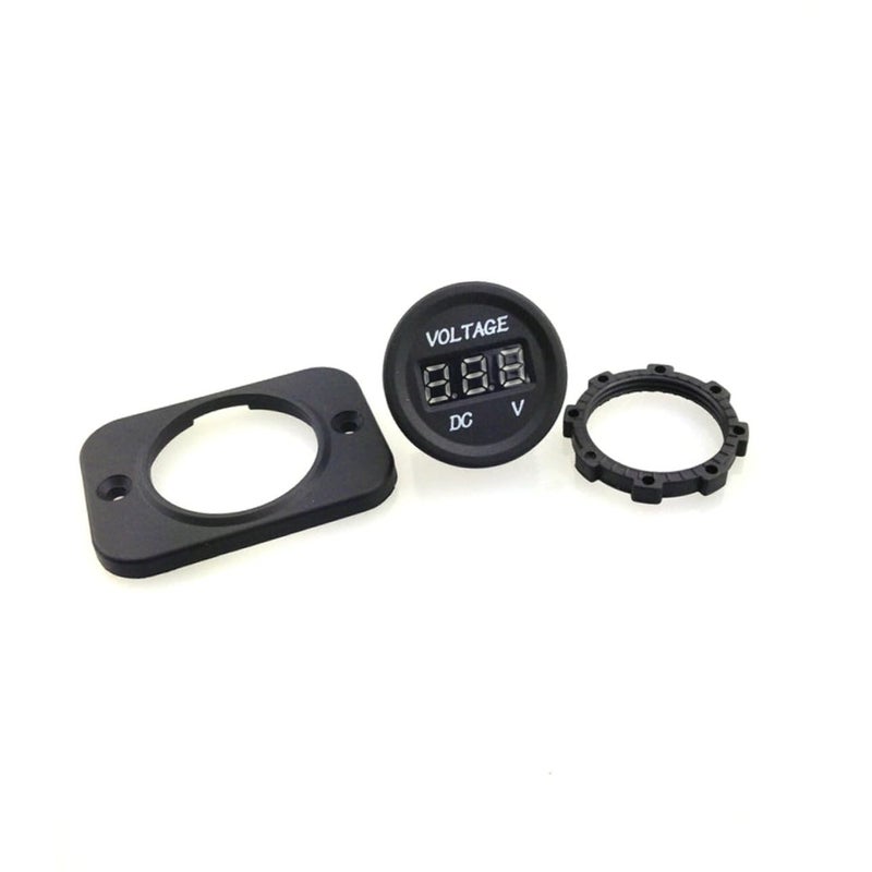 Portable Green LED Digital Voltmeter 24V Voltage Socket Durable Flame Resistant Easy Read Display - Image 3