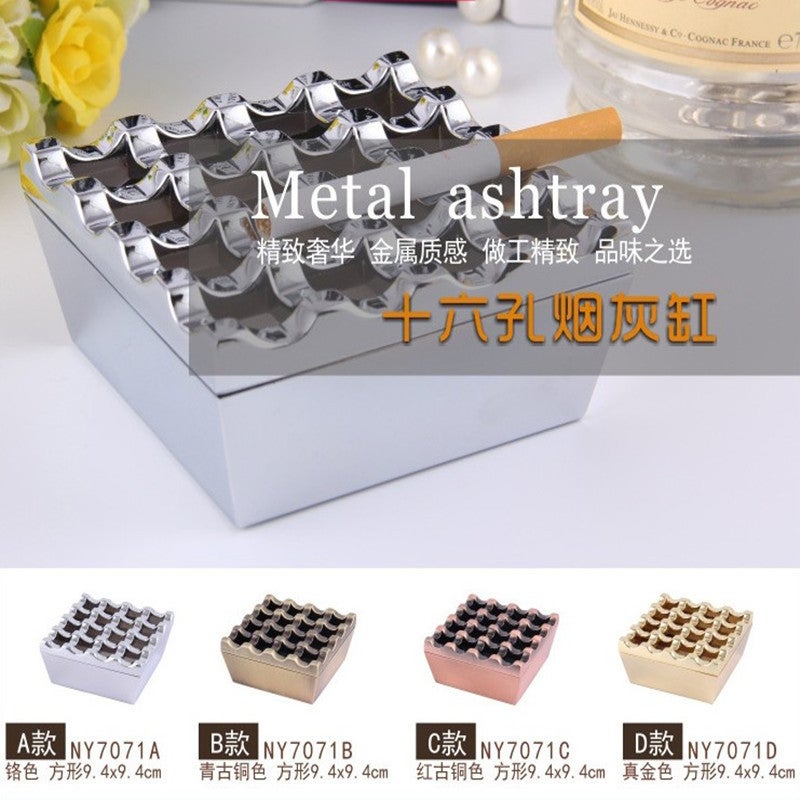 Noyen Brand El Room Special Ashtray Export Creative Sixteen-Hole Windproof Ashtray Metal Ornaments - Image 2