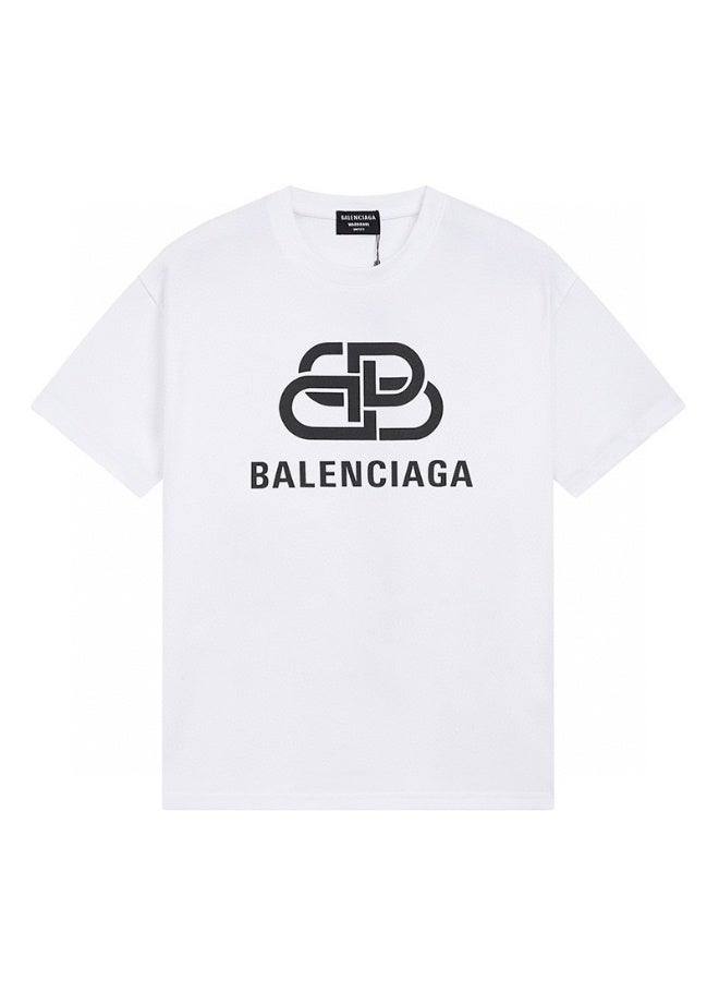 Balenciaga Men's sports casual style pure cotton crew neck T-shirt，size:L - Image 3