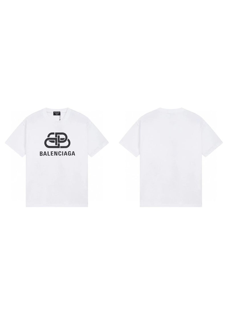 Balenciaga Men's sports casual style pure cotton crew neck T-shirt，size:L - Image 2
