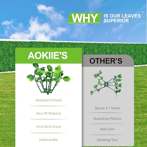 AOKIIE AOKIE 20"X20" Artificial Grass Wall, 24Pcs Boxwood Hedge Wall Panels UV-Anti Grass Backdrop Wall Decor, Greenery Privacy Hedge Screen for Indoor Outdoor Patio Balcony, Party Garden Fence Decor - Image 4