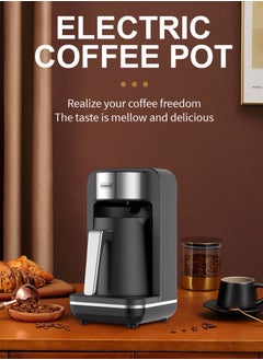 sokany Turkish Milk Coffee Maker 550W, 4 Cups Capacity, Slow Brew Function, SK-0137 Black  - Image 2