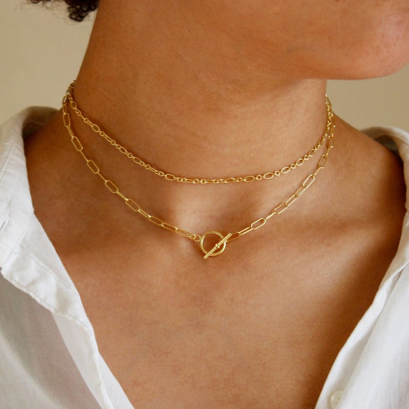 CHESKY Layered Necklaces for Women, Dainty Necklaces for Women Trendy Figaro Paperclip Chain Necklace Jewelry Necklaces - Image 2