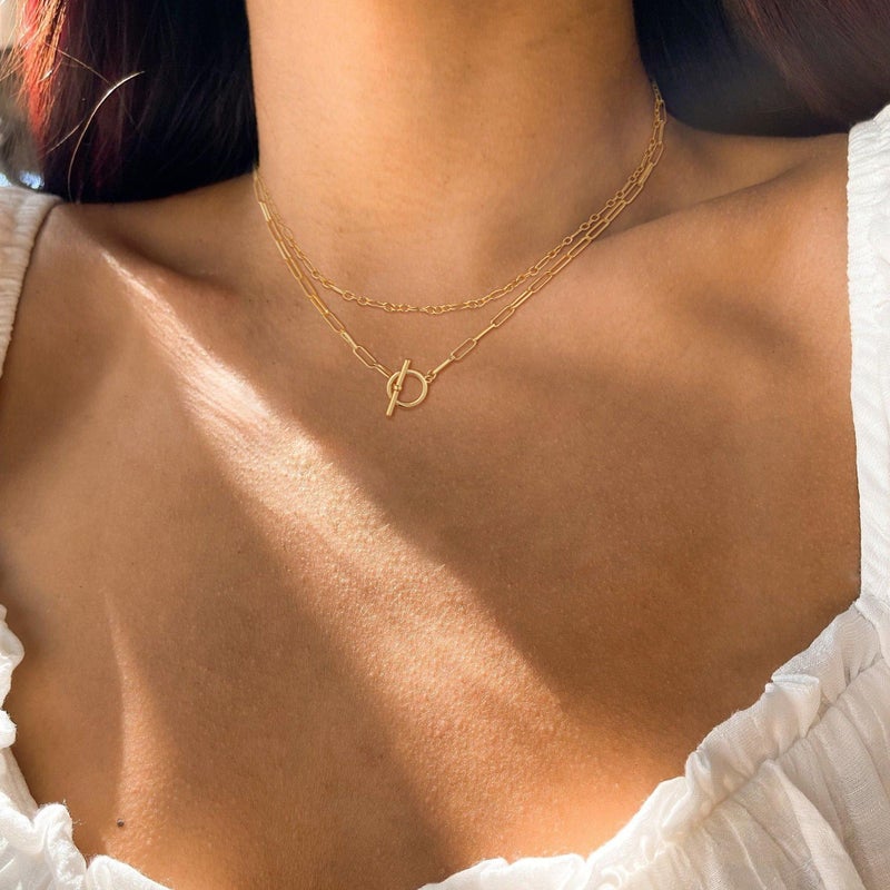 CHESKY Layered Necklaces for Women, Dainty Necklaces for Women Trendy Figaro Paperclip Chain Necklace Jewelry Necklaces - Image 3