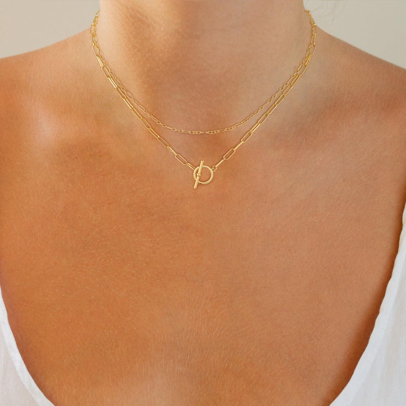 CHESKY Layered Necklaces for Women, Dainty Necklaces for Women Trendy Figaro Paperclip Chain Necklace Jewelry Necklaces - Image 4