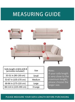 GOLDEN MILLION Sofa Slipcover Armchair Couch Cover With Elastic Straps Furniture Protector Washable Anti Skid Stretch Home Decor (2 Seater) Pillows Not Included  - Image 3
