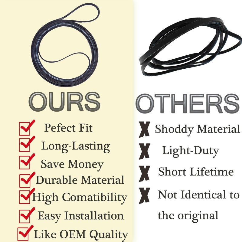 Cykemo 341241 Dryer Drum Belt - Replacement For Whirlpool Kenmore Dryer Part Ap2946843  Fsp341241  W10127457  3394651  8066065  Ps346995  14210003  31001026  31531589  529597 (2Pack) - Image 2