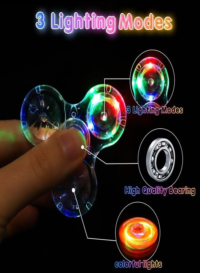 ANGGIKO Fidget Spinners 12 Pack, Light Up Fidget Spinners Bulk, Glow in The Dark Birthday Party Supplies Classroom Prizes Return Gifts - Image 4