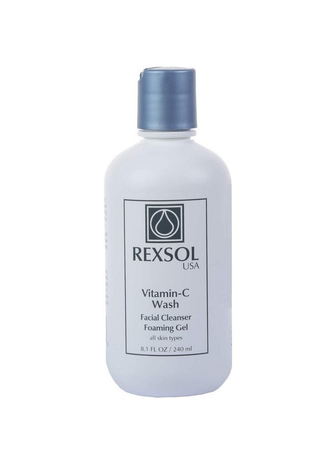 REXSOL Vitamin C Foaming Gel Face Wash | Anti-Aging Cleanser for Sensitive Skin | Natural Daily Facial Cleanser with Vitamins A & E - 8.1 OZ - Image 1