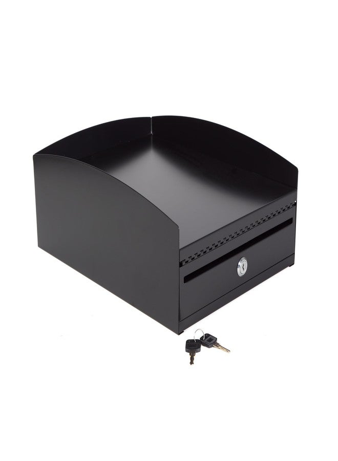 Huron Locking Desktop Inbox Tray, Black Commercial Grade Steel - Image 4