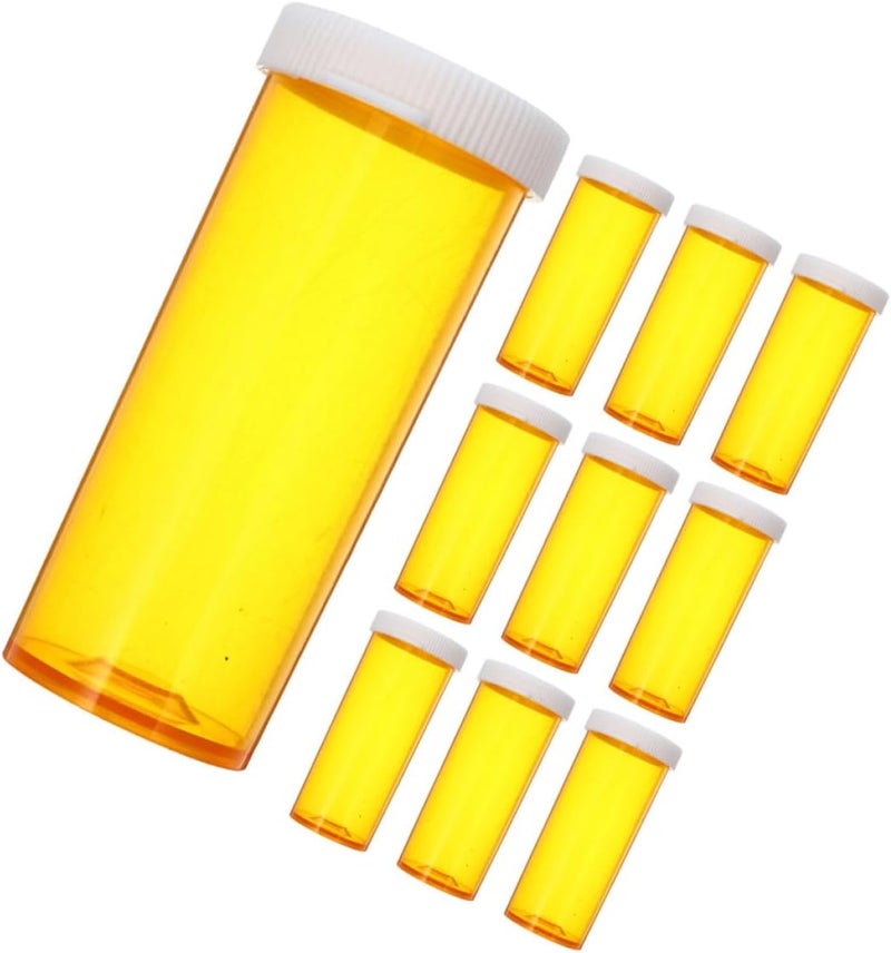 20pcs Small Plastic Pill Bottles Travel Vitamins Organizer Waterproof Medication Container Portable Pill Traveling Case for Daily Supplements Storage - Image 1