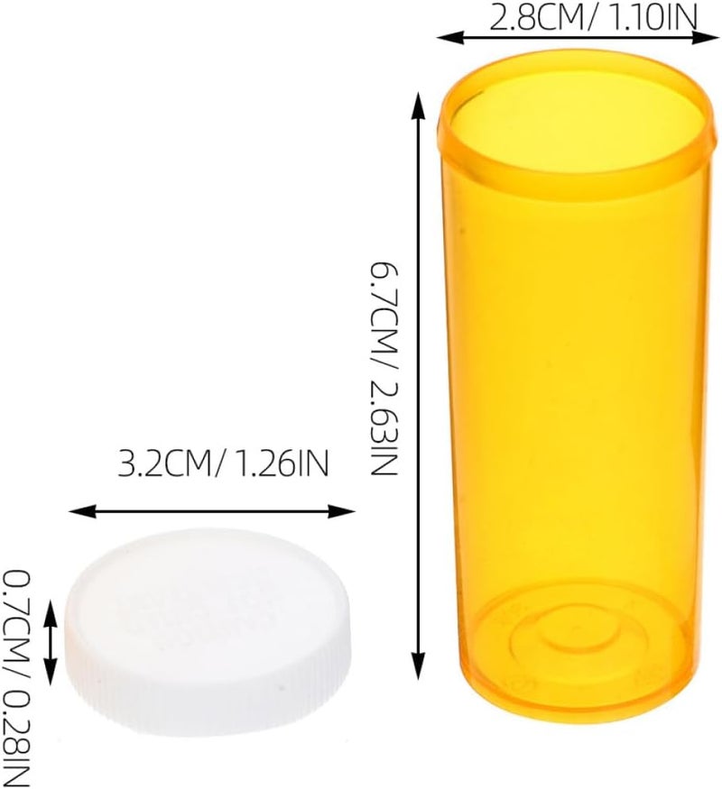 20pcs Small Plastic Pill Bottles Travel Vitamins Organizer Waterproof Medication Container Portable Pill Traveling Case for Daily Supplements Storage - Image 2