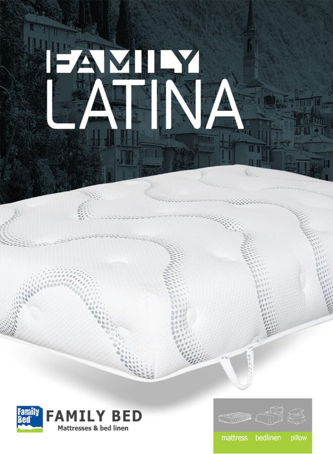 Latina Rebound Hard Foam mattress size 165 x 200 x 16 cm from family bed